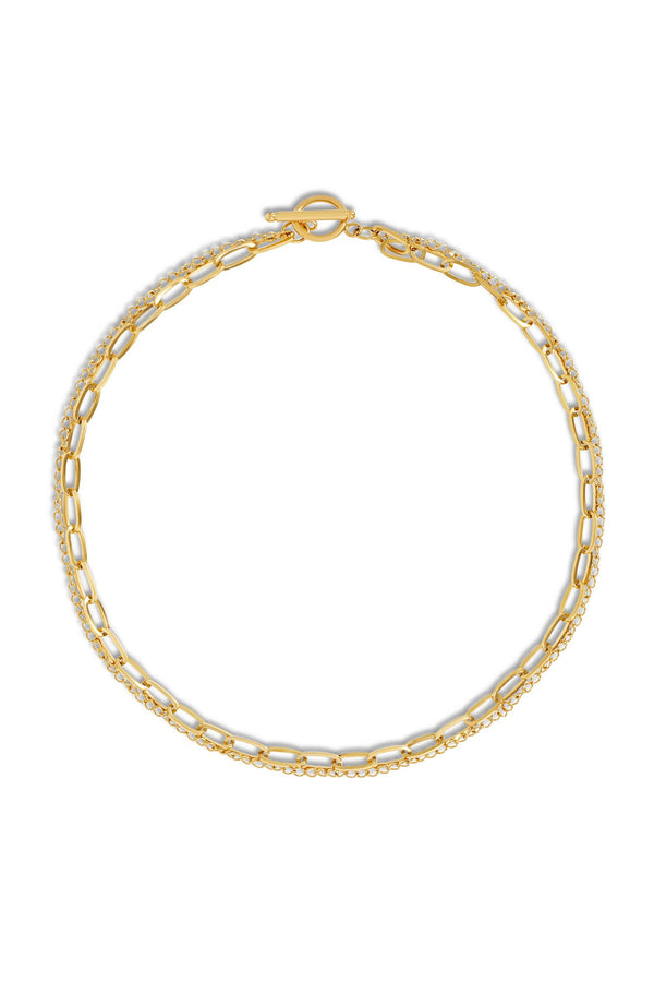 Arden Double Chain Toggle Necklace