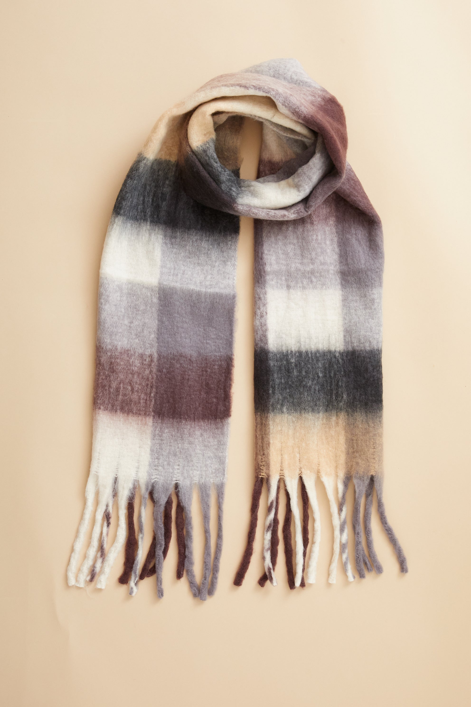 Nikki Large Plaid Scarf Mixology