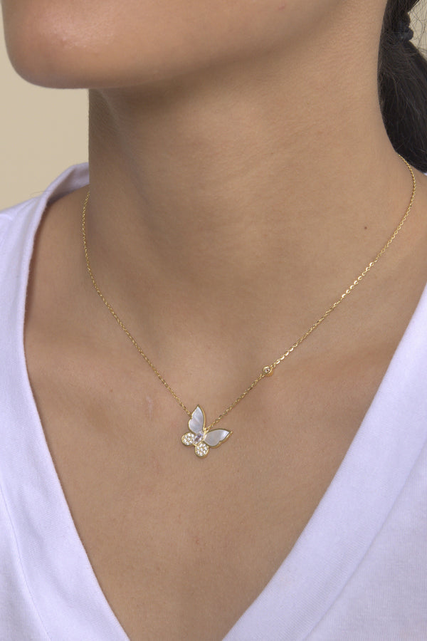 Orie Butterfly Necklace With Cubic Zirconia