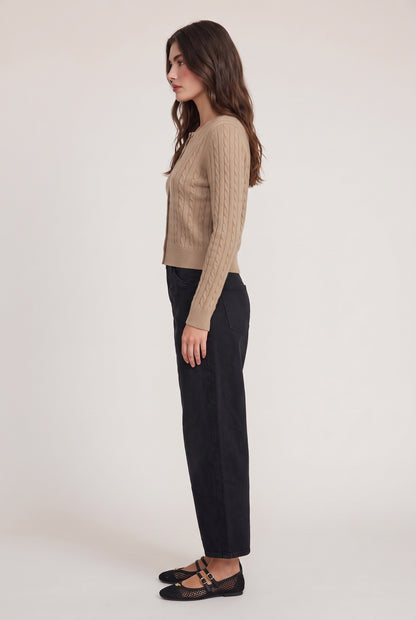 
model wearing AVIV TWILL BARREL PANTS posing Front View
