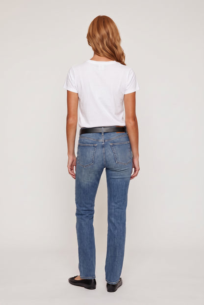 
model wearing Junie Slub Tee posing Front View