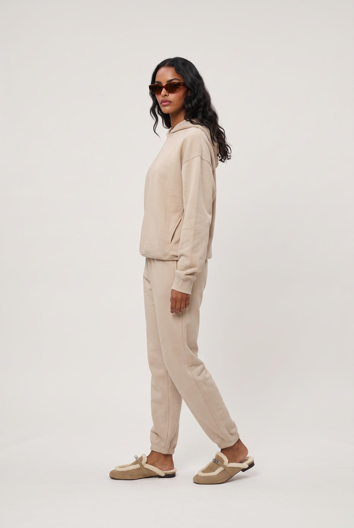 
model wearing Uptown Jogger posing Front View