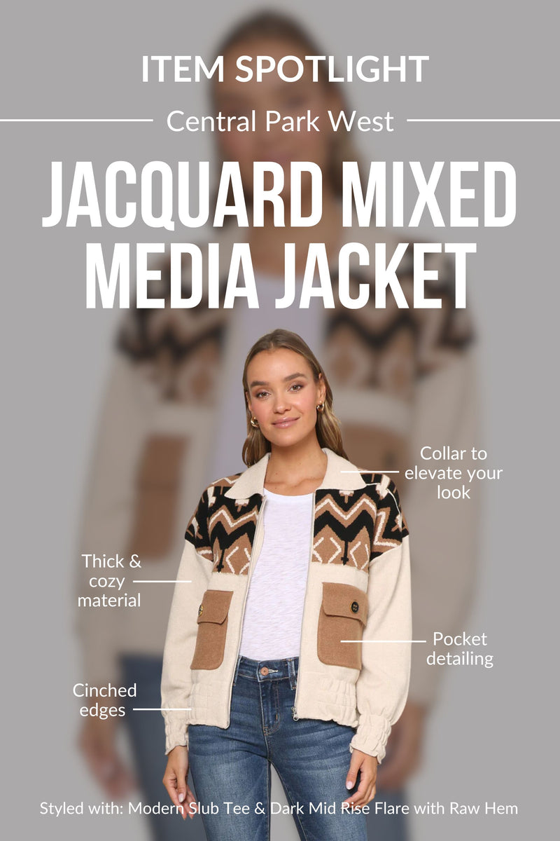 Jacquard Mixed Media Jacket