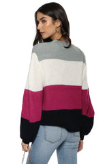  Fox + Hawk Multi Color Block Sweater