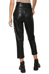 Faux Leather Paperbag Pant