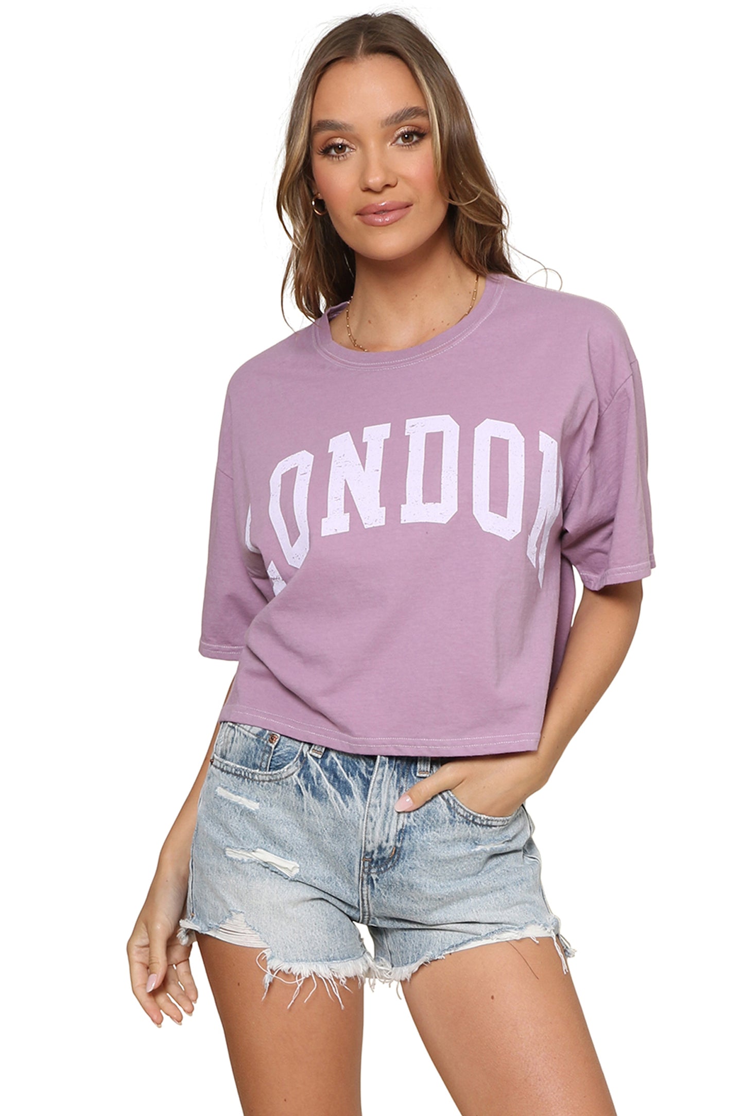 London Cropped Graphic Tee