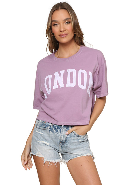 London Cropped Graphic Tee