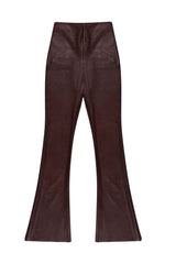 Faux Leather Flared Legging Oxblood