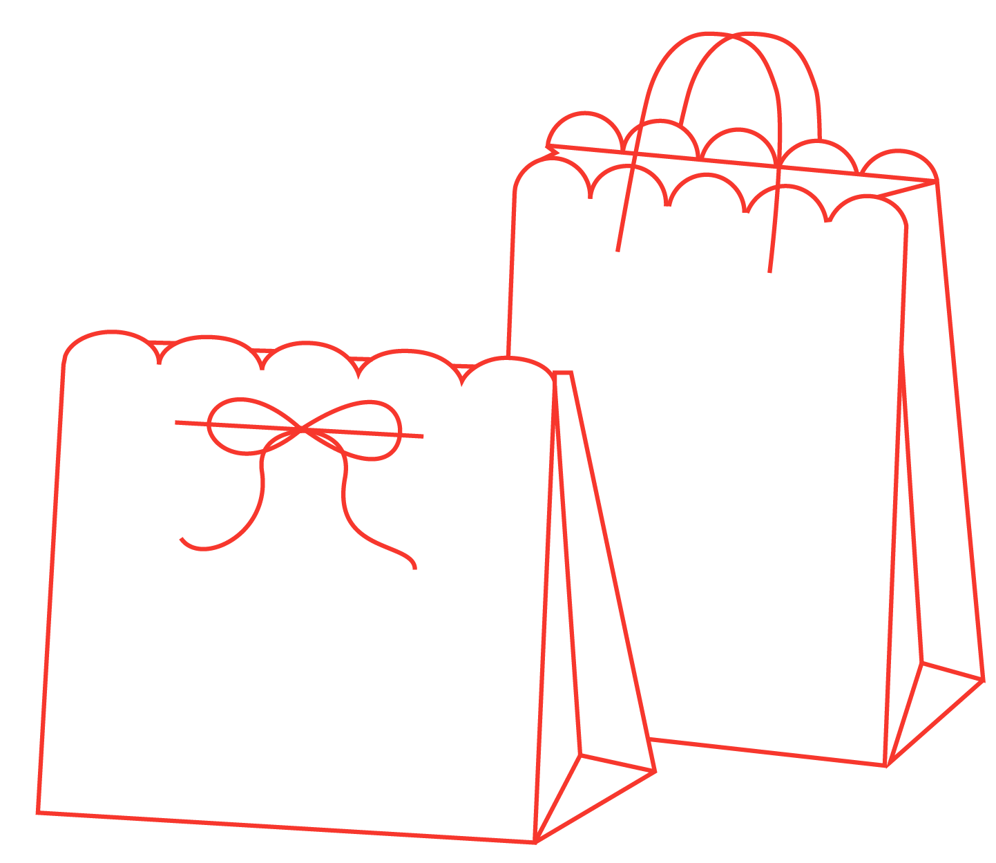 Shopping bags decoration